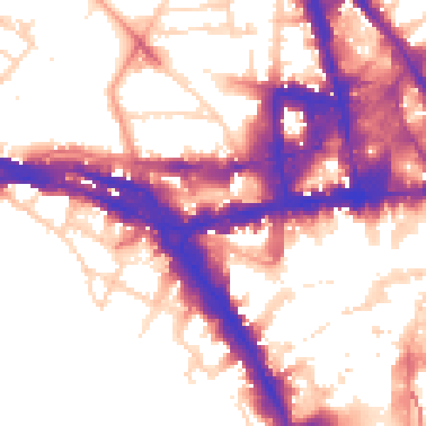 Daytime road noise heatmap for NG1 6LF