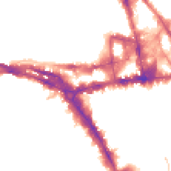 Night-time road noise heatmap for NG1 6LF