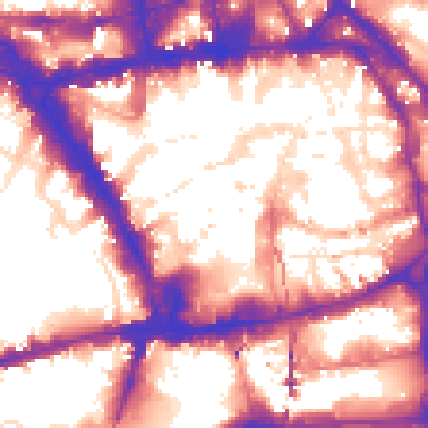 Daytime road noise heatmap for NG1 7DL