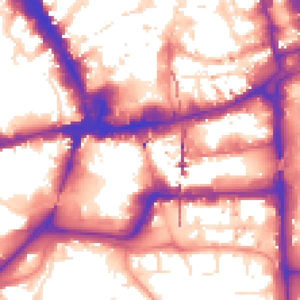 Daytime road noise heatmap for NG1 7FE