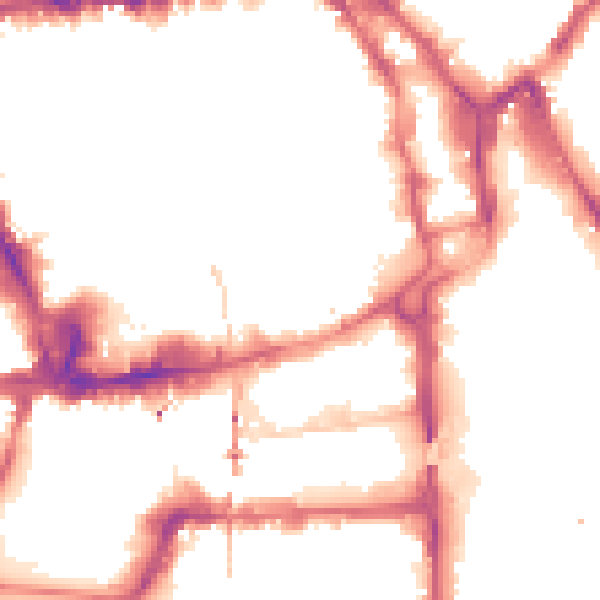 Night-time road noise heatmap for NG1 7JF