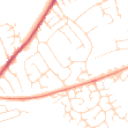 Daytime road noise heatmap for NG10 1AB