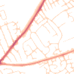 Daytime road noise heatmap for NG10 1AD