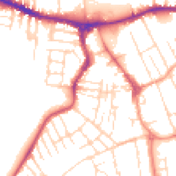 Daytime road noise heatmap for NG10 1BA
