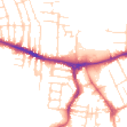 Daytime road noise heatmap for NG10 1LU