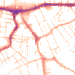 Daytime road noise heatmap for NG10 1QZ