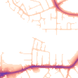 Daytime road noise heatmap for NG10 2BA