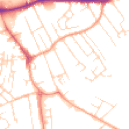 Daytime road noise heatmap for NG10 2DT