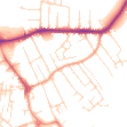 Daytime road noise heatmap for NG10 2GP