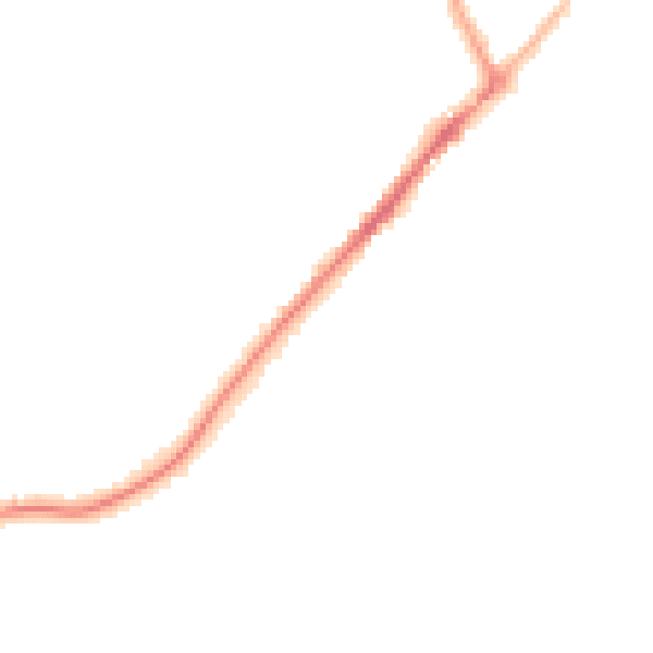 Night-time road noise heatmap for NG10 3GA