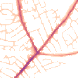 Daytime road noise heatmap for NG10 3ND