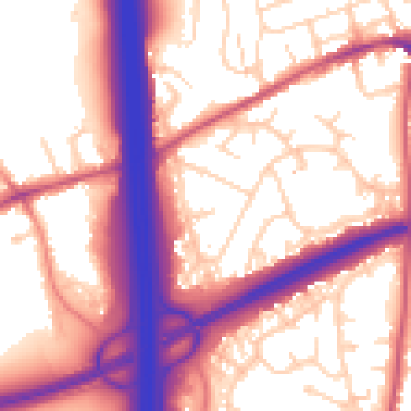 Daytime road noise heatmap for NG10 5HD