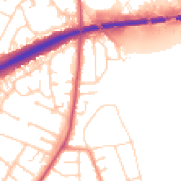 Daytime road noise heatmap for NG10 5JR