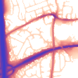 Daytime road noise heatmap for NG10 5NT