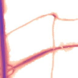 Night-time road noise heatmap for NG10 5NT