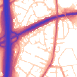 Daytime road noise heatmap for NG10 5PE