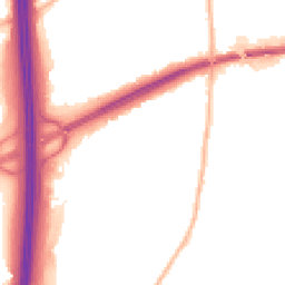 Night-time road noise heatmap for NG10 5PE
