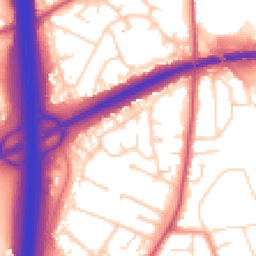 Daytime road noise heatmap for NG10 5PJ
