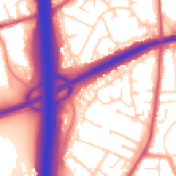 Daytime road noise heatmap for NG10 5PS