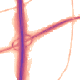 Night-time road noise heatmap for NG10 5PS