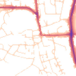 Daytime road noise heatmap for NG11 6ED