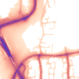 Daytime road noise heatmap for NG11 7AP