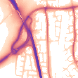 Daytime road noise heatmap for NG11 7BL