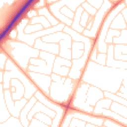 Daytime road noise heatmap for NG11 8BN