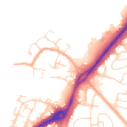 Daytime road noise heatmap for NG11 8EU
