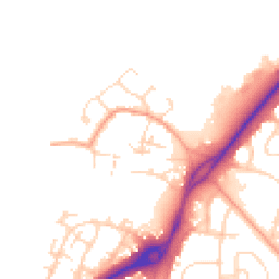 Daytime road noise heatmap for NG11 8LZ