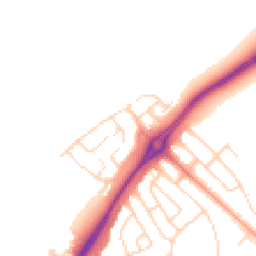 Daytime road noise heatmap for NG11 8PF