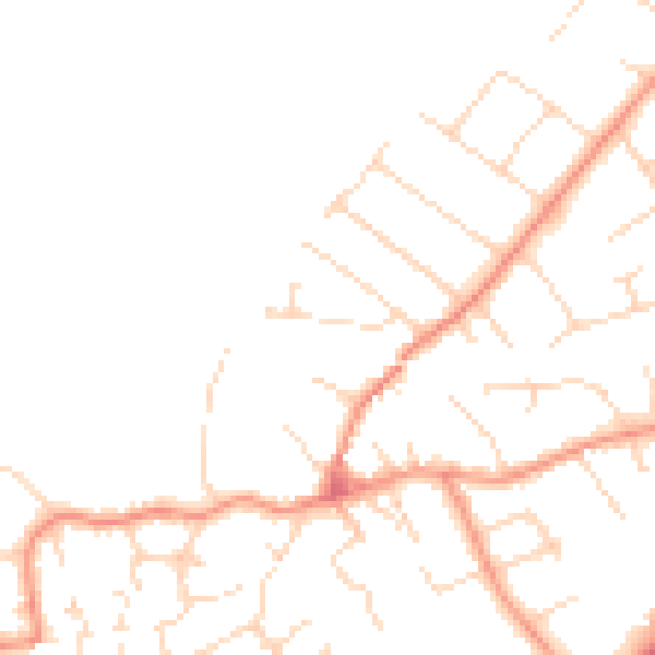 Daytime road noise heatmap for NG12 1AA