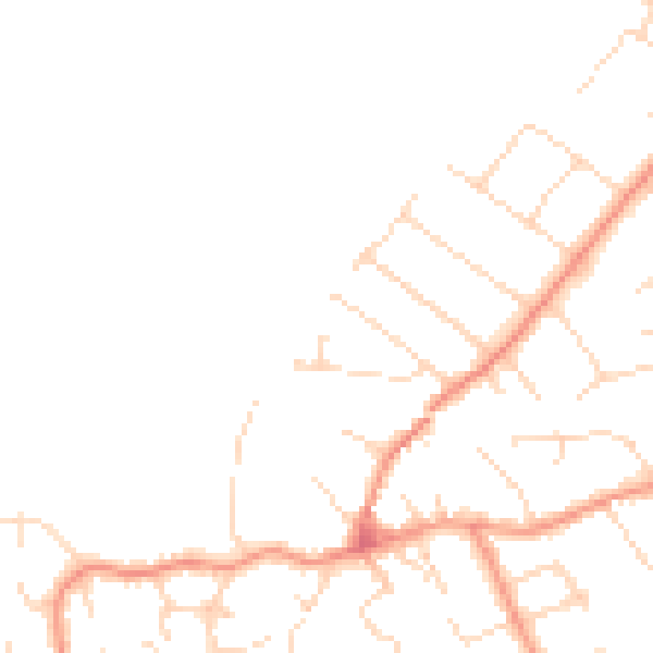 Daytime road noise heatmap for NG12 1AB