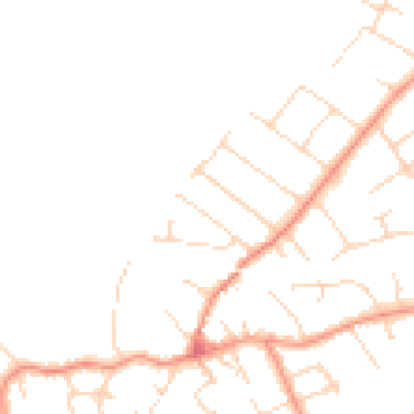 Daytime road noise heatmap for NG12 1AD