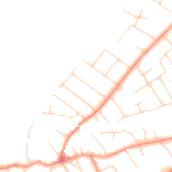 Daytime road noise heatmap for NG12 1AL