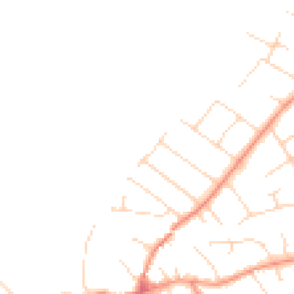 Daytime road noise heatmap for NG12 1AN