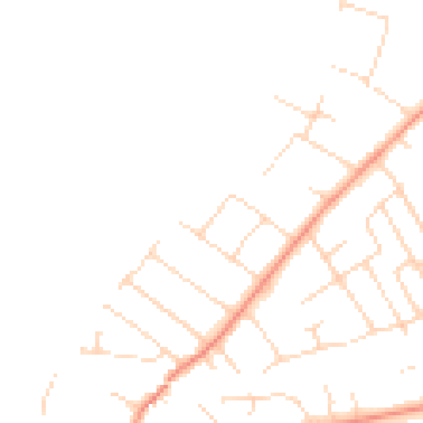 Daytime road noise heatmap for NG12 1AR