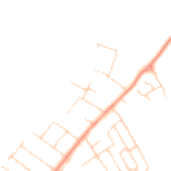 Daytime road noise heatmap for NG12 1AY