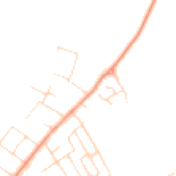 Daytime road noise heatmap for NG12 1AZ