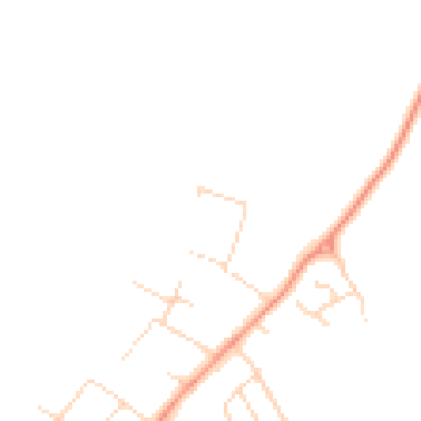 Daytime road noise heatmap for NG12 1BD