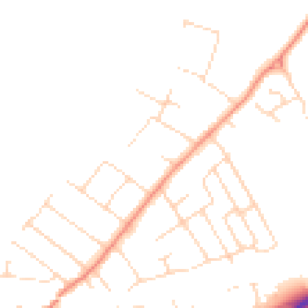 Daytime road noise heatmap for NG12 1BH
