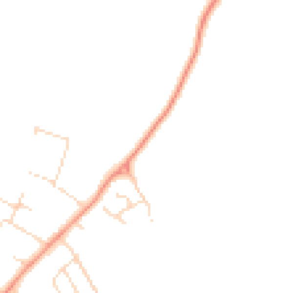 Daytime road noise heatmap for NG12 1EA