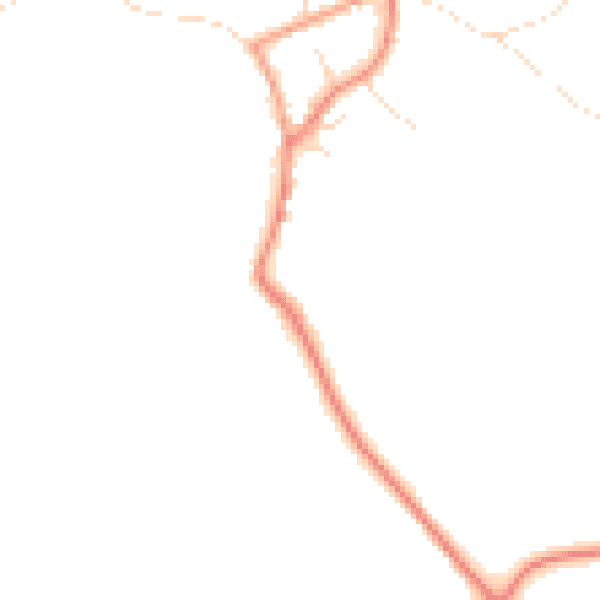 Daytime road noise heatmap for NG12 1EW