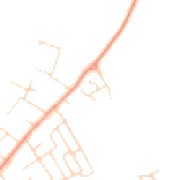 Daytime road noise heatmap for NG12 1EX