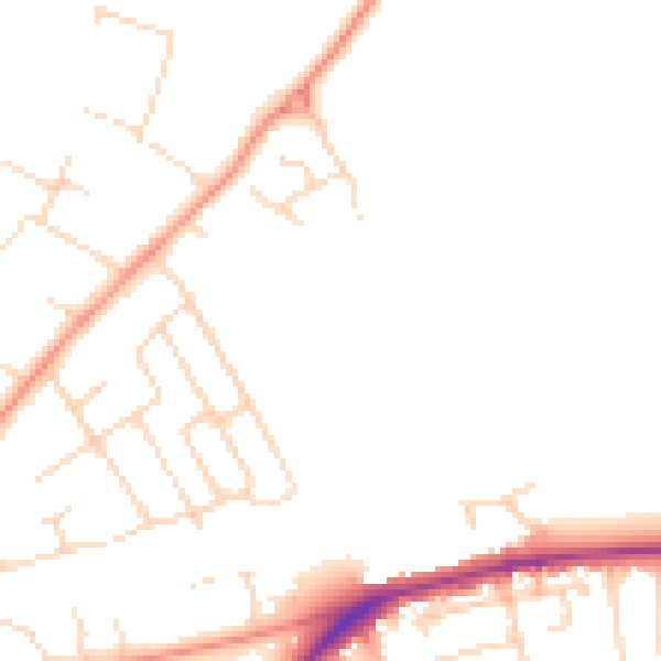 Daytime road noise heatmap for NG12 1FA
