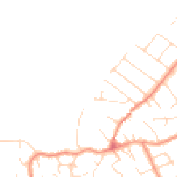 Daytime road noise heatmap for NG12 2AS