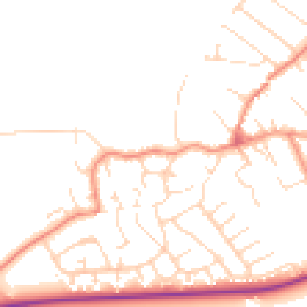 Daytime road noise heatmap for NG12 2BE
