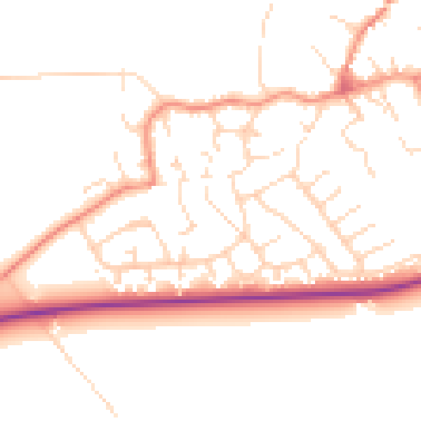 Daytime road noise heatmap for NG12 2DA