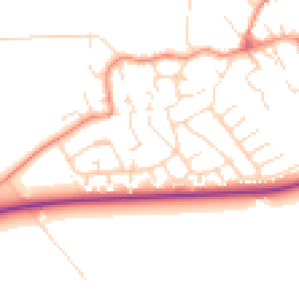 Daytime road noise heatmap for NG12 2DN