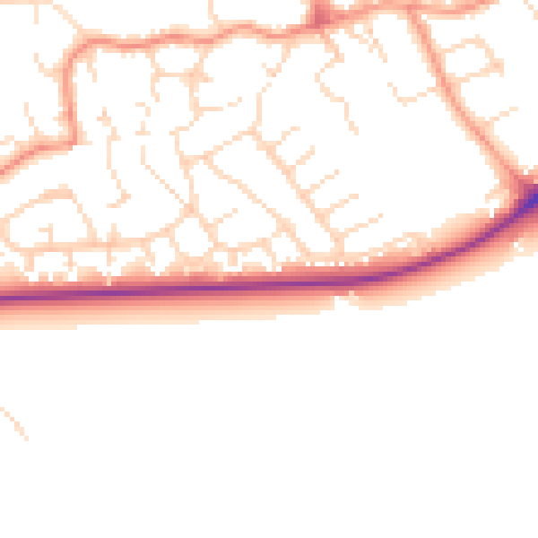 Daytime road noise heatmap for NG12 2ED